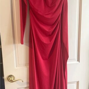VENUS One Shoulder Red Dress